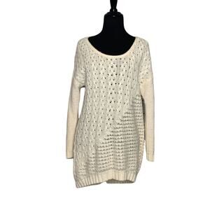 Lucky Brand cream long sleeves sweater size medium